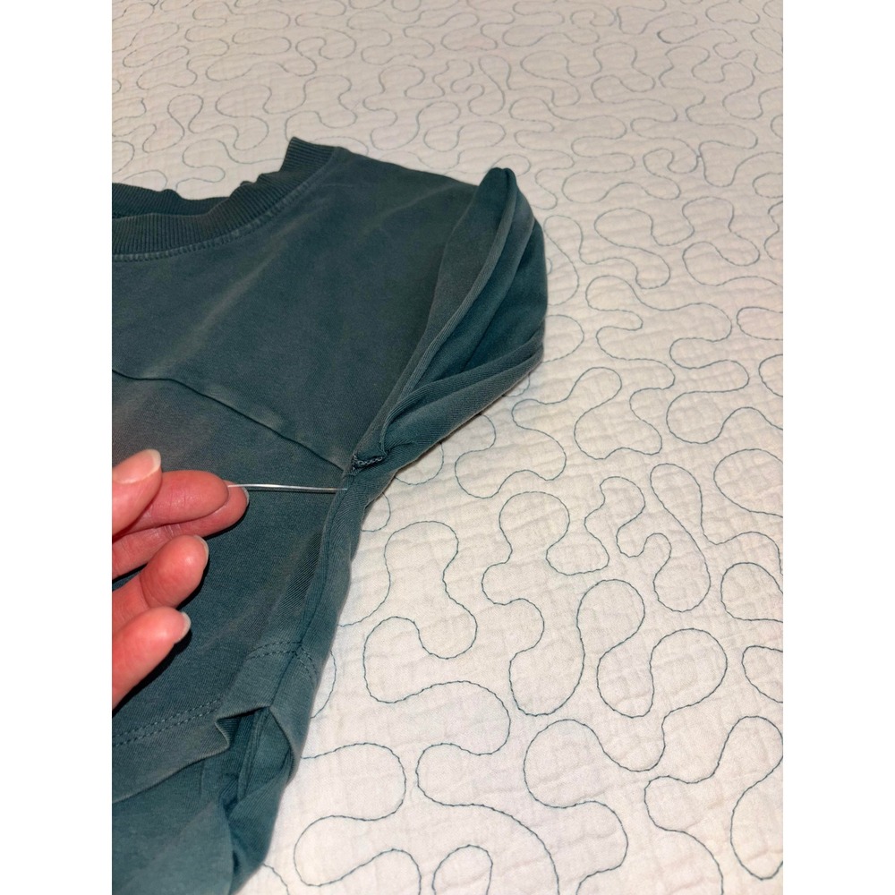 Free People Movement Hot Shot Teal Green Crossover Shirt XS NWOT - Picture 3 of 6